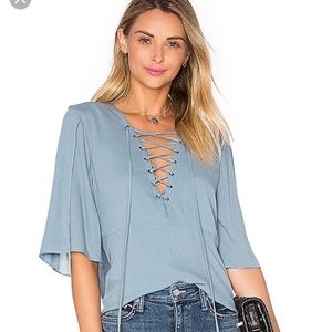 Lovers + Friends Boulevard top in blue
